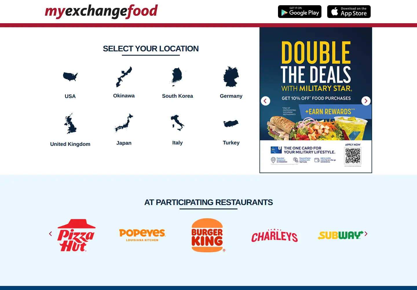 Screenshot of myexchangefood.com