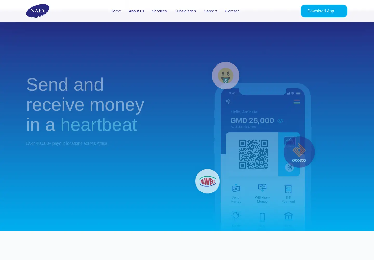 Screenshot of mynafa.com