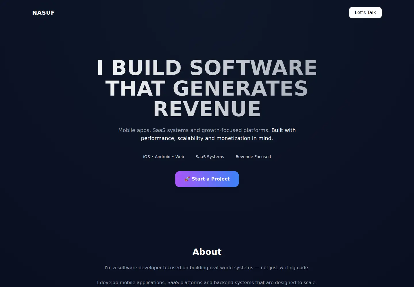 Screenshot of nasuf.com