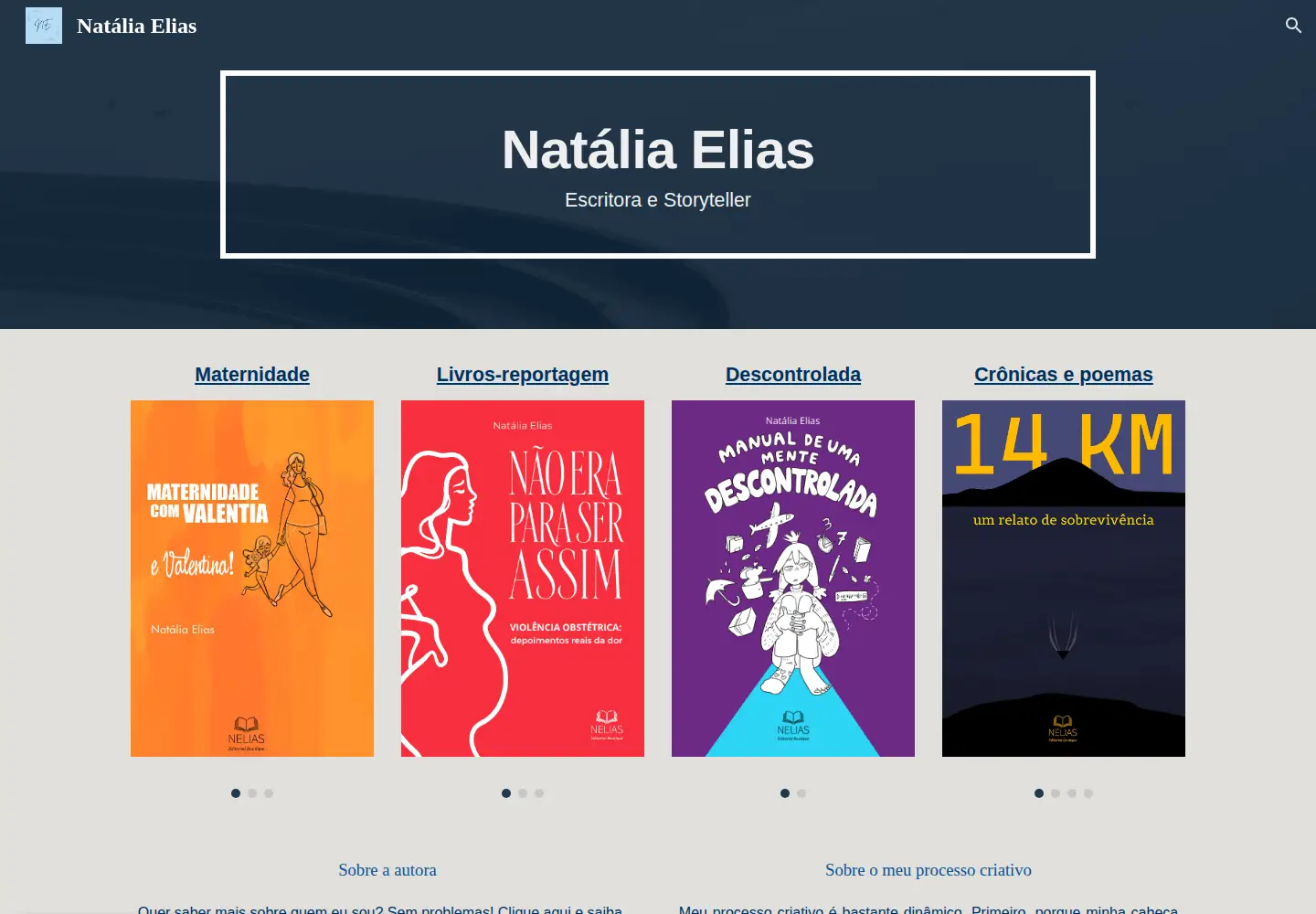 Screenshot of nataliaelias.com