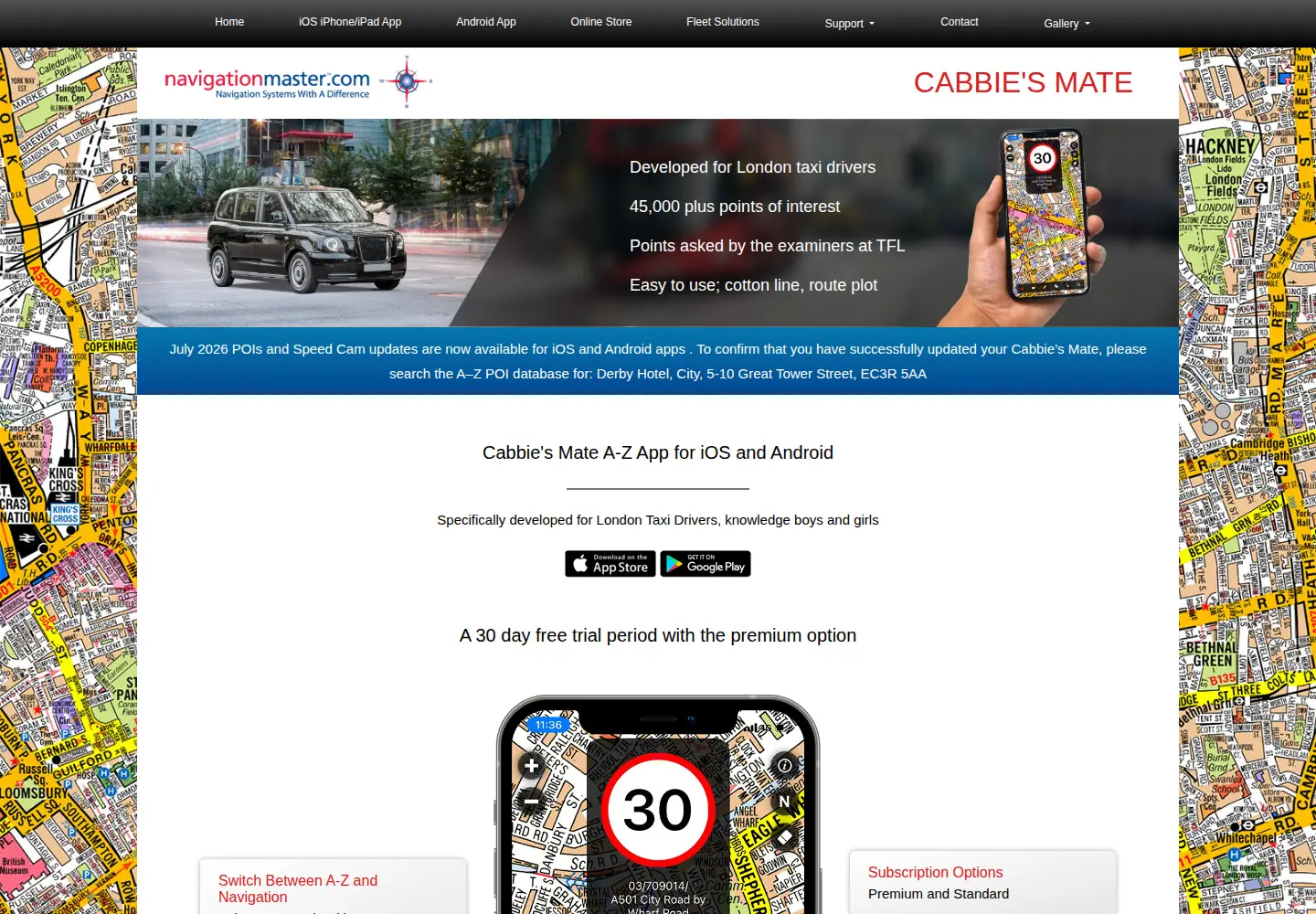 Screenshot of navigationmaster.com