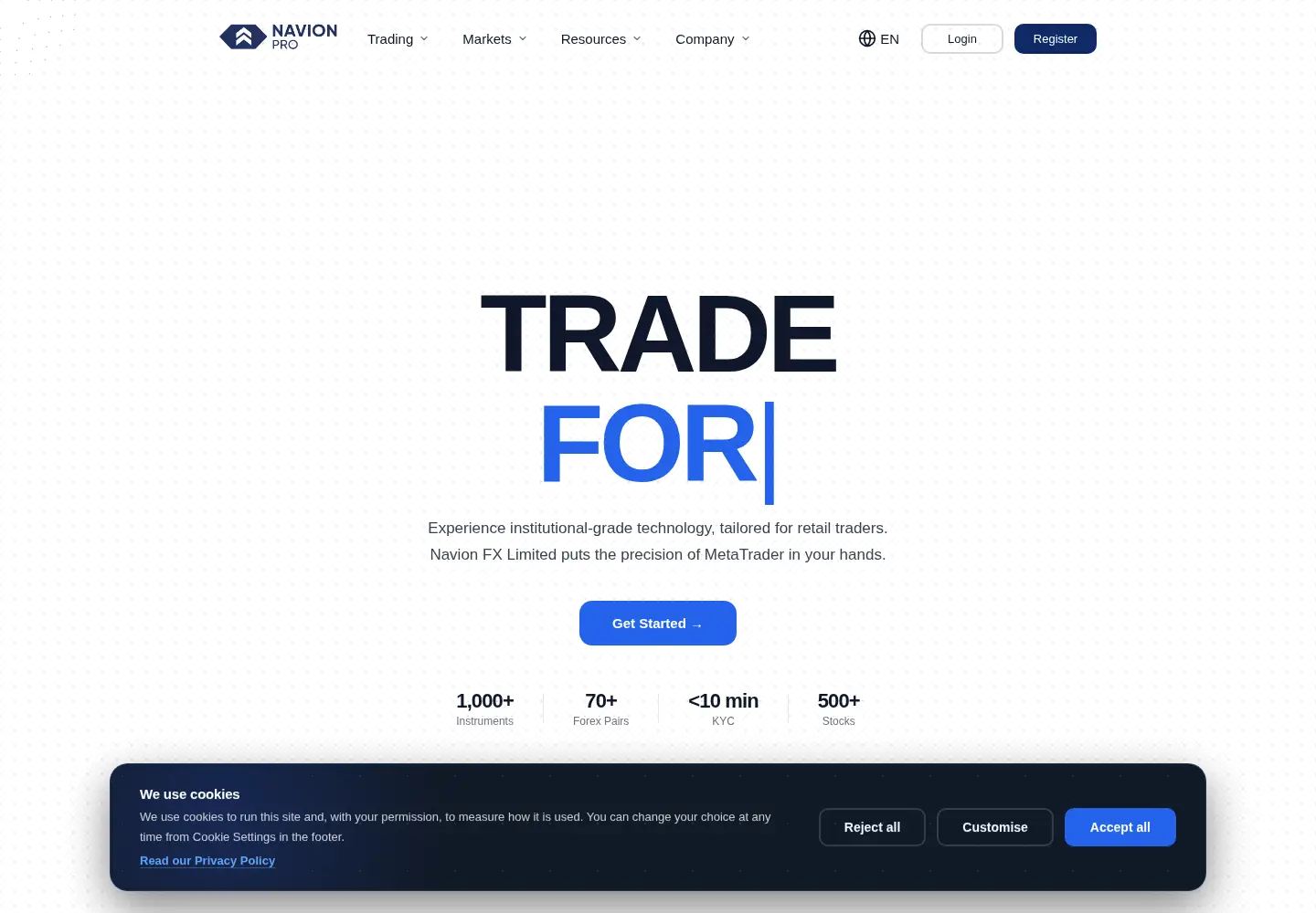 Screenshot of navionfx.com
