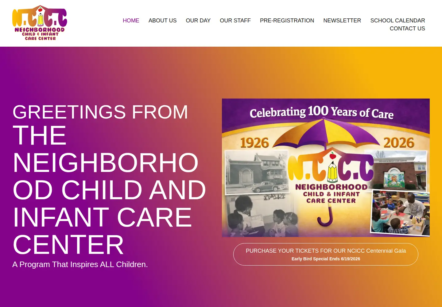 Screenshot of neighborhoodchildandinfantcarecenter.com