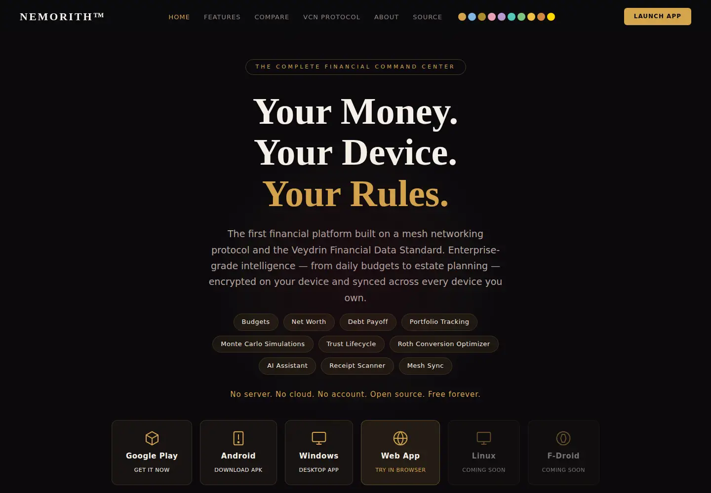 Screenshot of nemorith.com