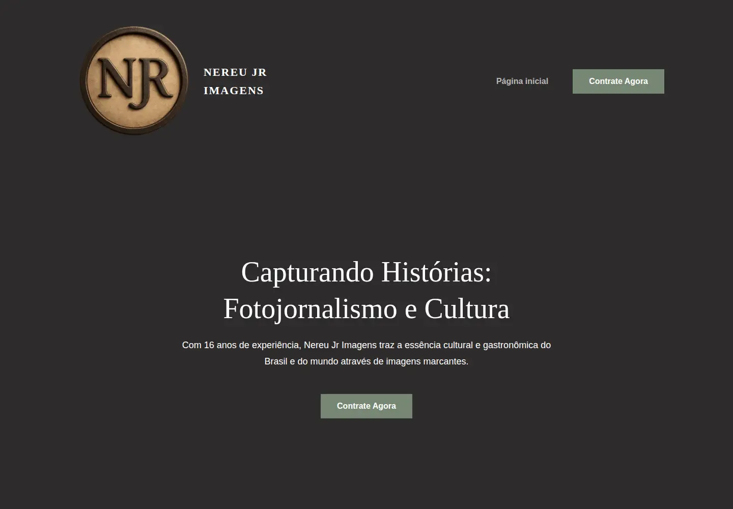 Captured homepage of nereujr.com in the current scan