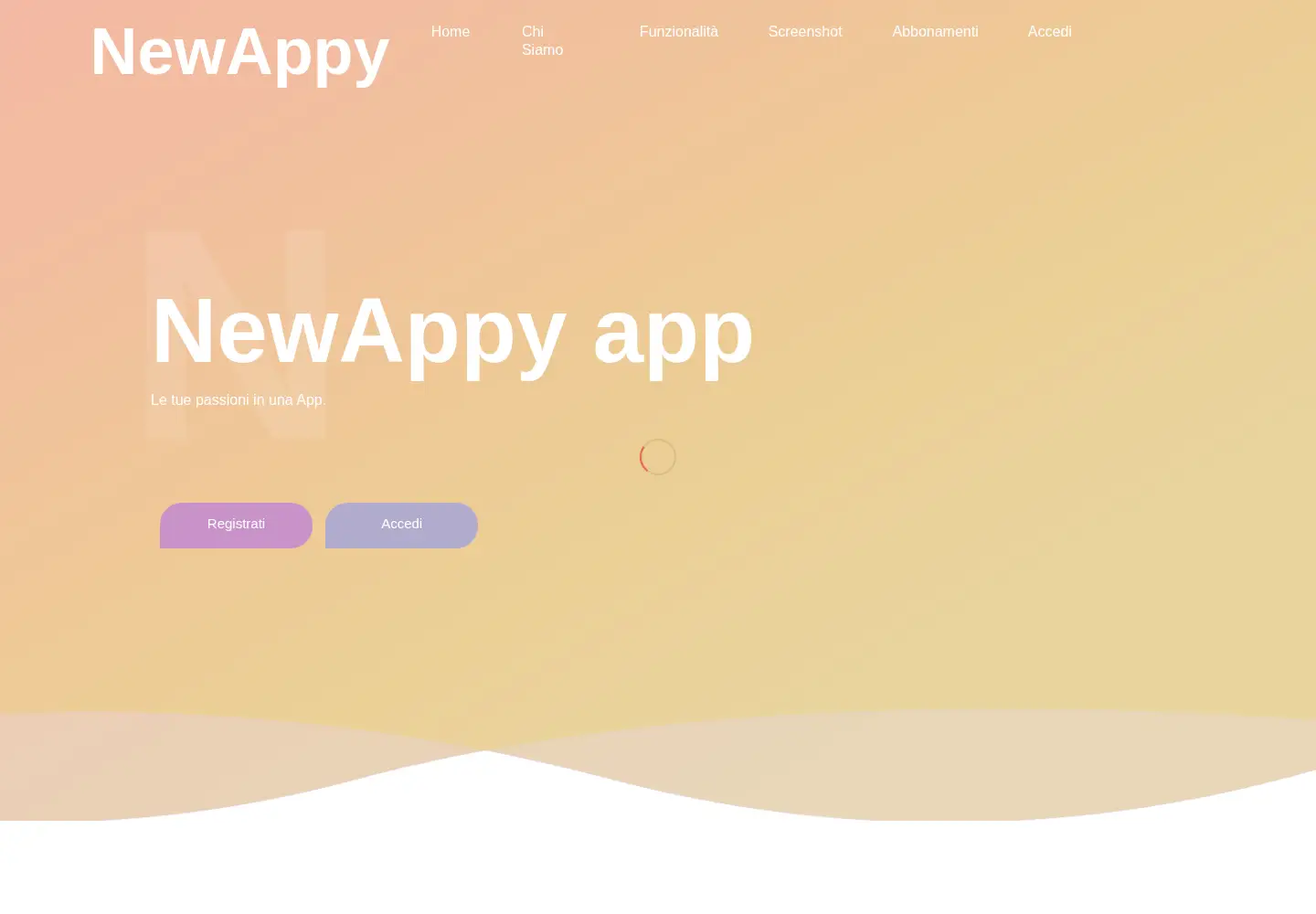 Captured homepage of newappy.com in the current scan