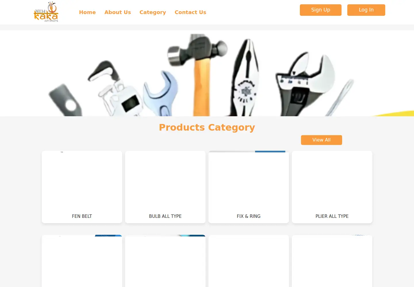 Captured homepage of newkakaautoparts.com in the current scan