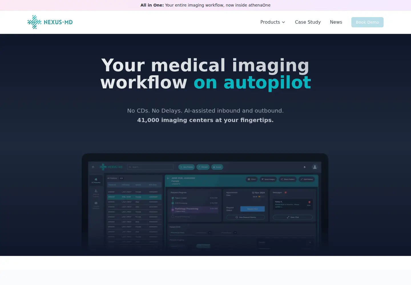 Captured homepage of nexus-md.com in the current scan