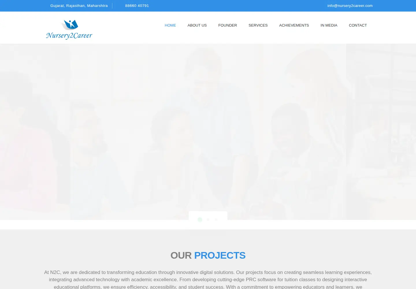 Screenshot of nursery2career.com