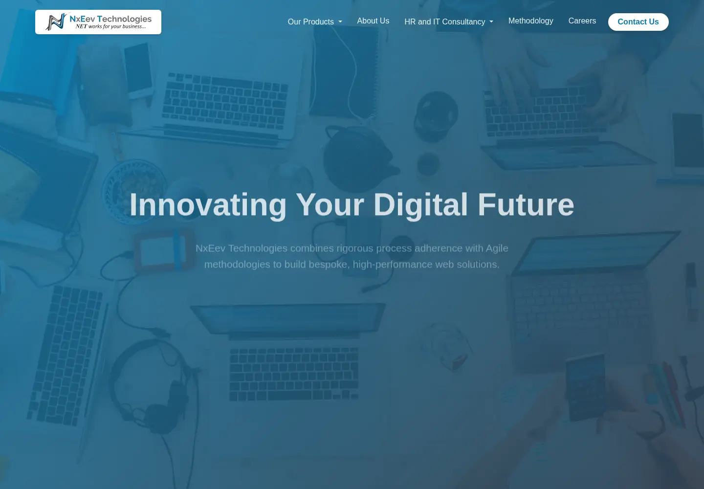 Captured homepage of nxeevtechnologies.com in the current scan
