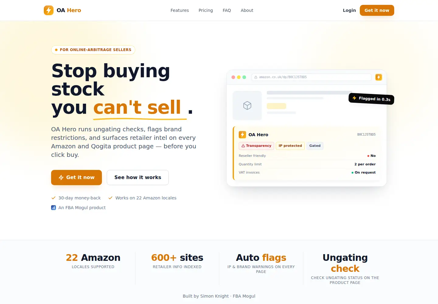 Screenshot of oahero.com