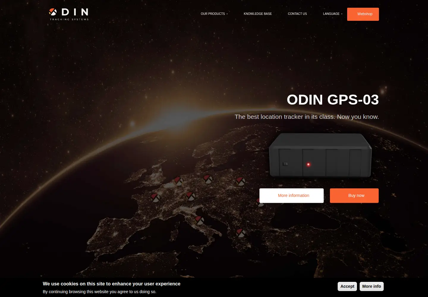Screenshot of odintracking.com