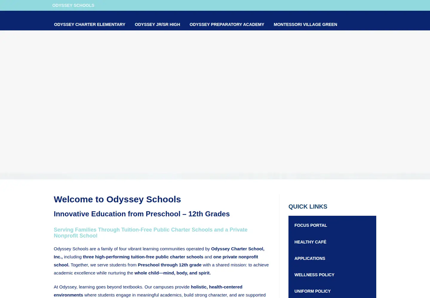 Screenshot of odysseyprepacademy.com