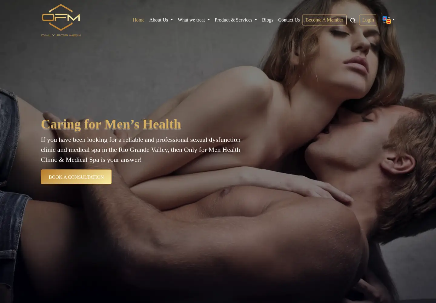 Captured homepage of ofmclinic.com in the current scan