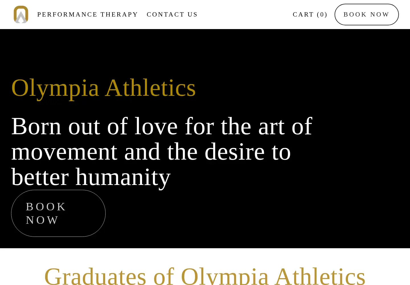 Captured homepage of olympia-athletics.com in the current scan