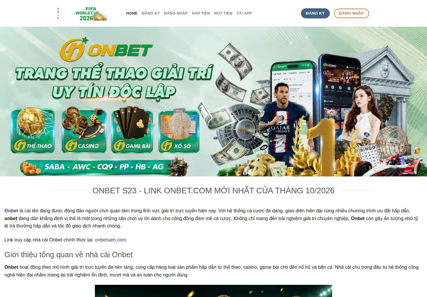Screenshot of onbet28.com
