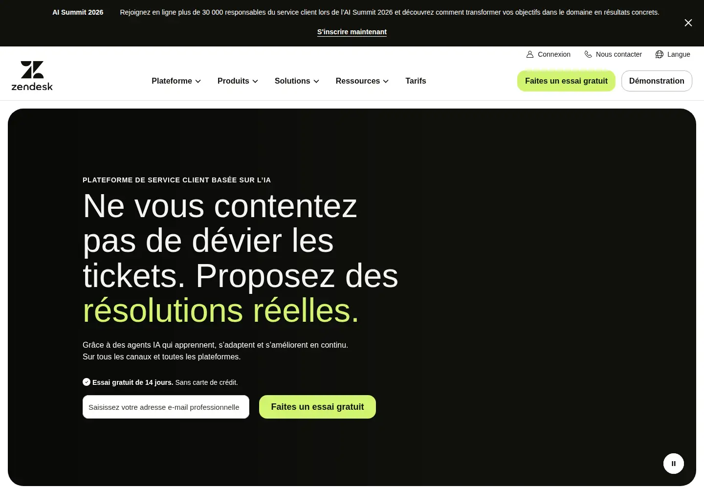Screenshot of zendesk.com