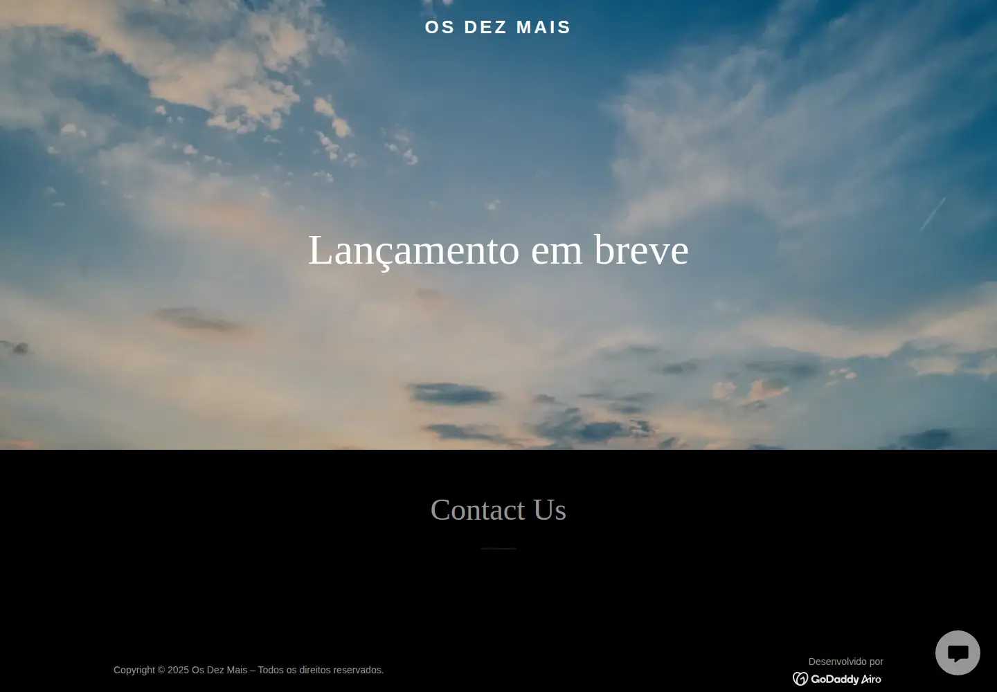 Captured homepage of osdezmais.com in the current scan