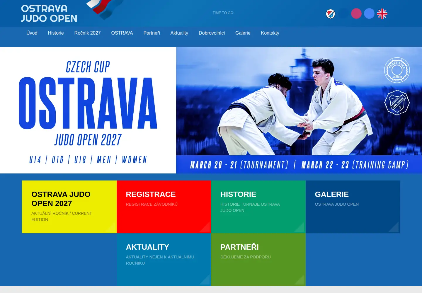 Captured homepage of ostravajudoopen.com in the current scan