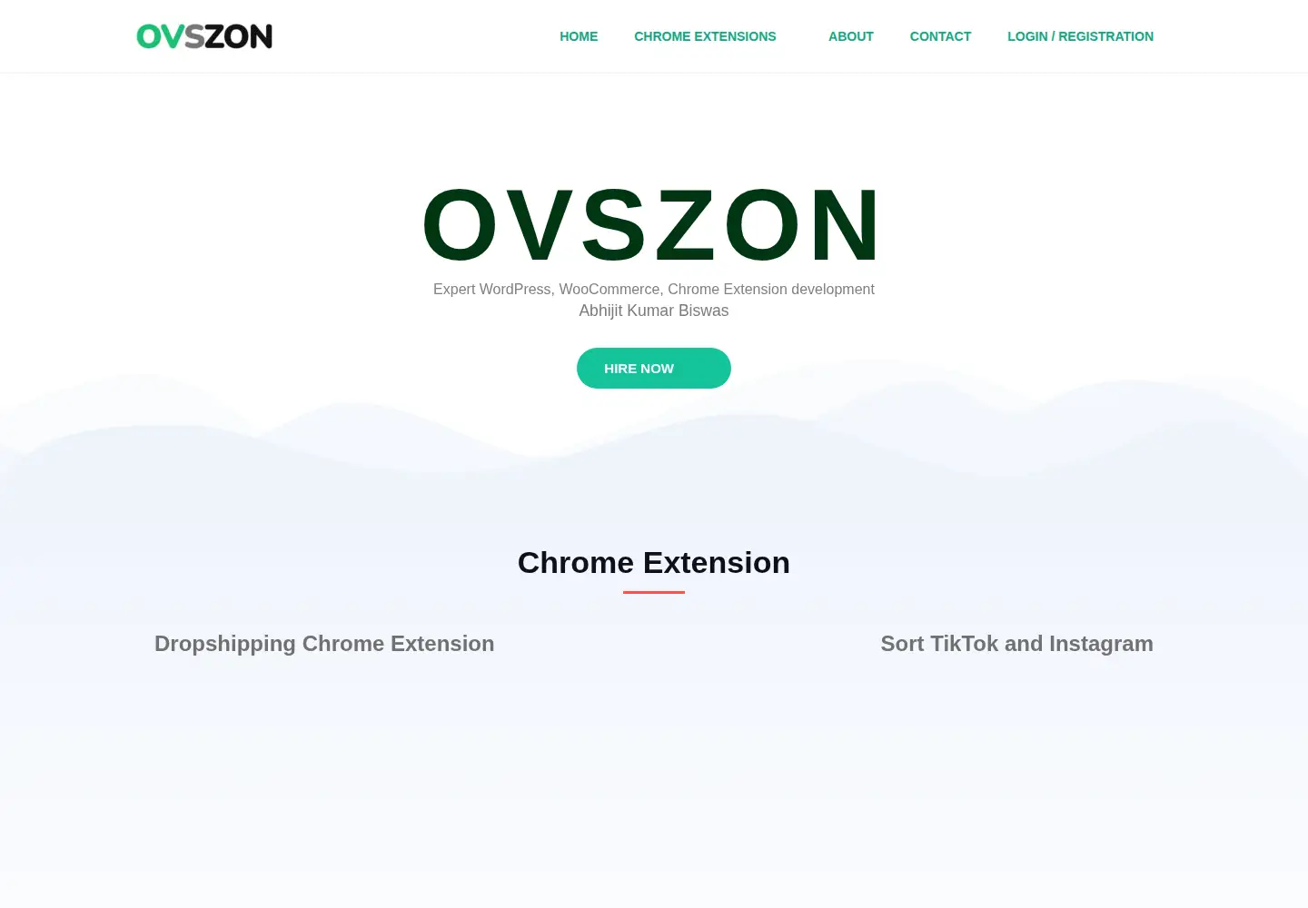 Captured homepage of ovszon.com in the current scan