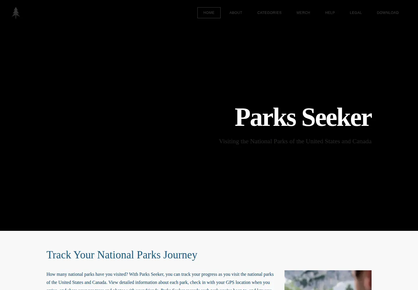 Screenshot of parksseeker.com