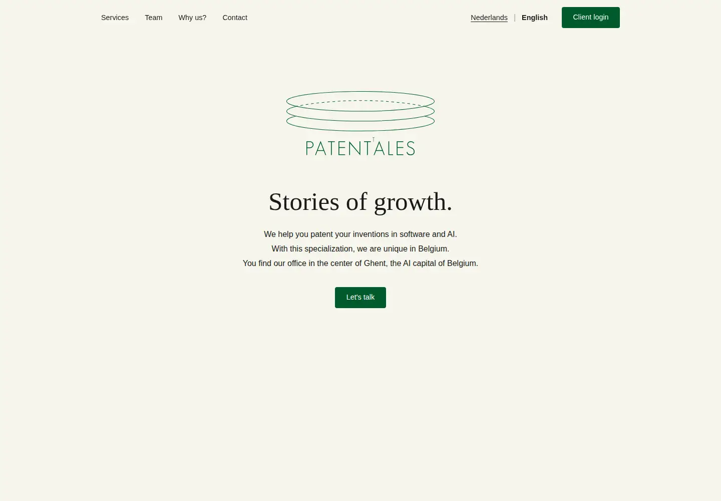 Screenshot of patentales.com
