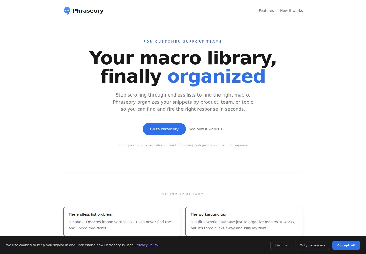 Captured homepage of phraseory.com in the current scan