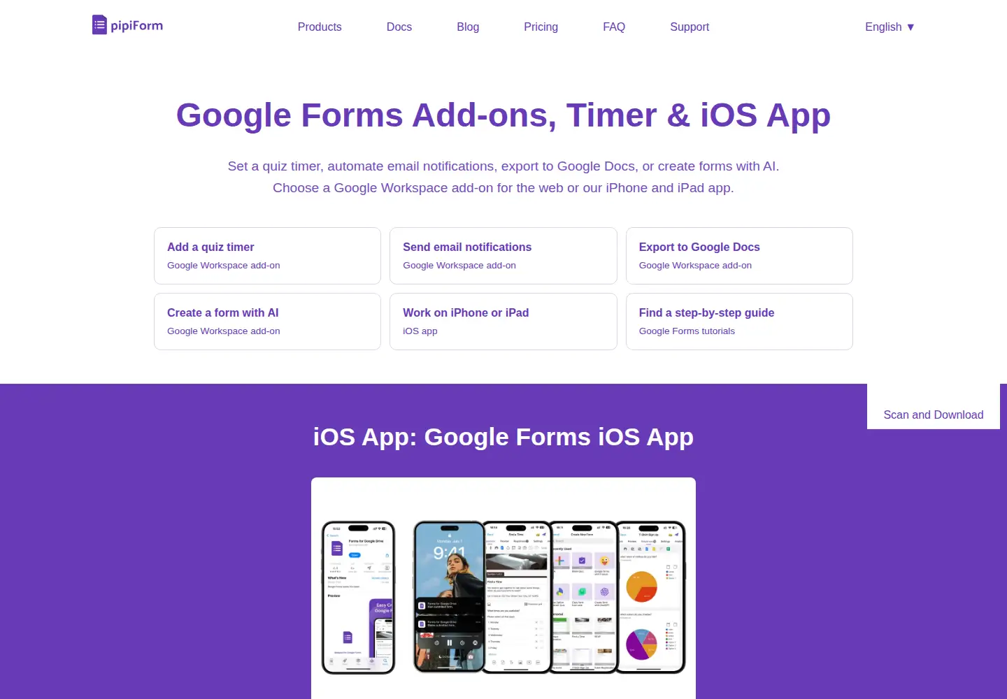 Captured homepage of pipiform.com in the current scan