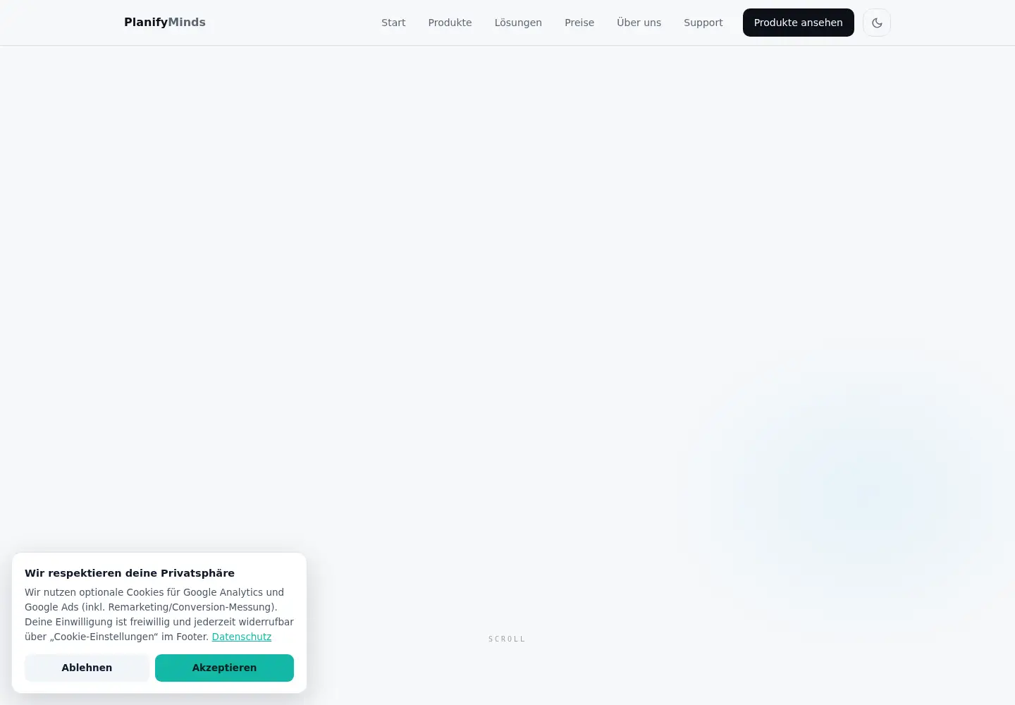 Screenshot of planifyminds.com