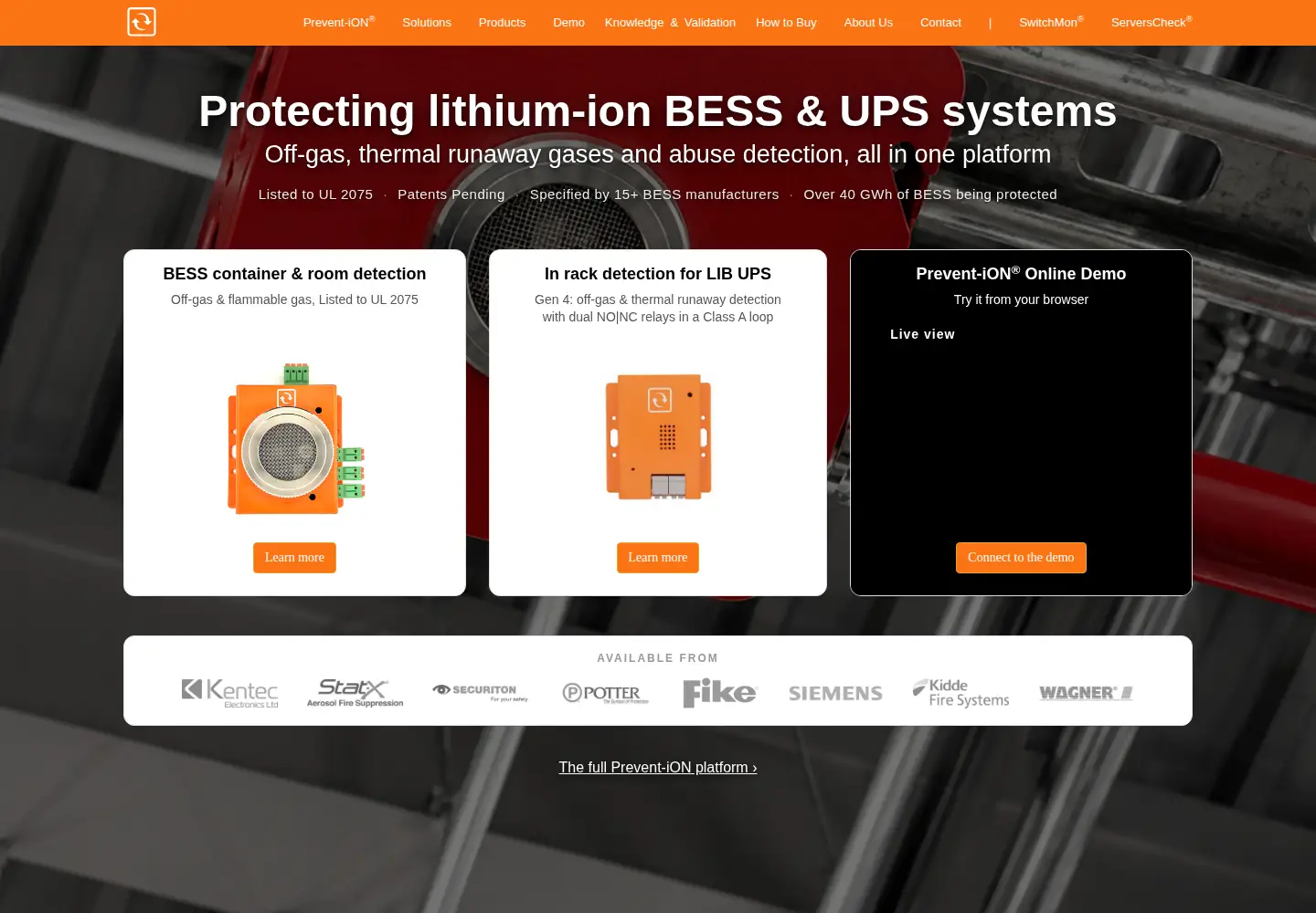 Screenshot of prevent-ion.com