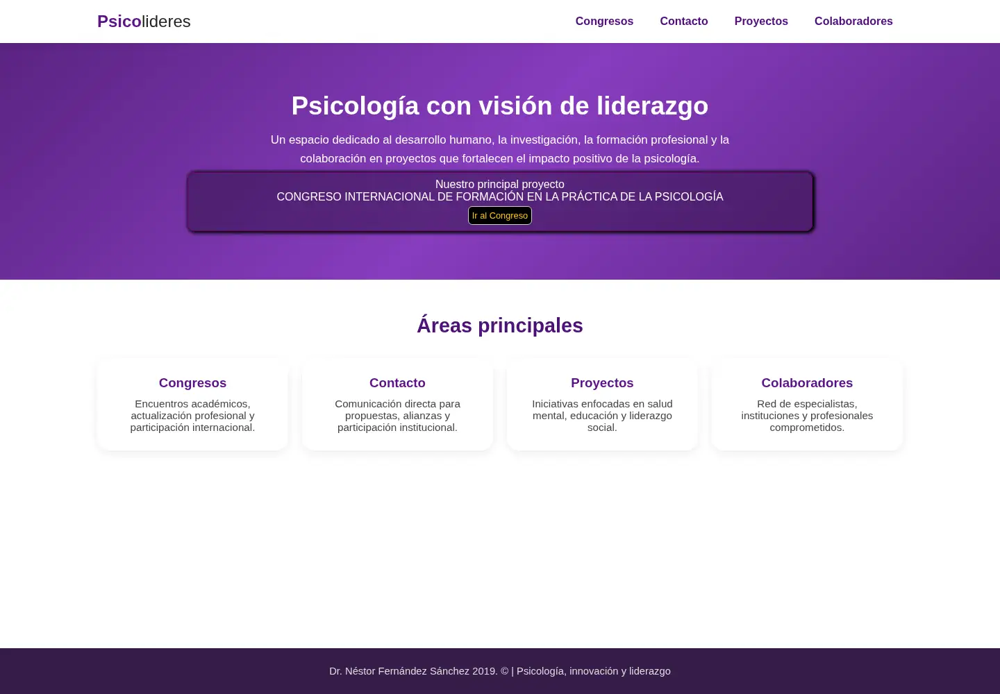 Screenshot of psicolideres.com