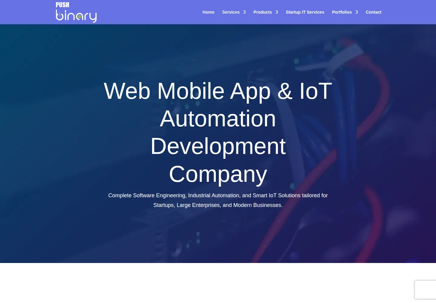 Screenshot of pushbinary.com
