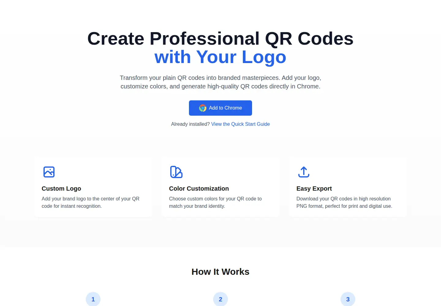 Screenshot of qr-code-with-logo.com