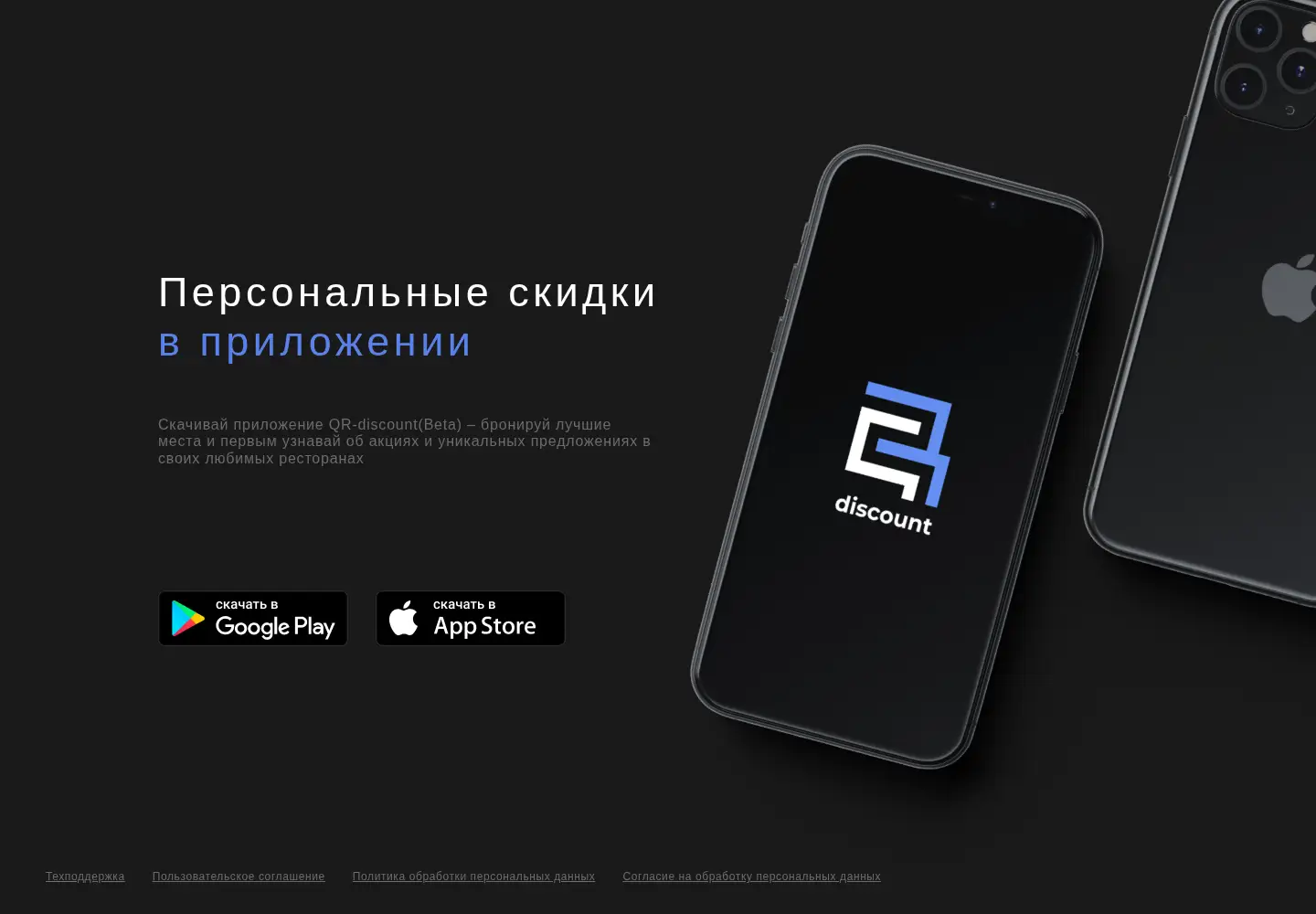 Captured homepage of qr-discount.com in the current scan