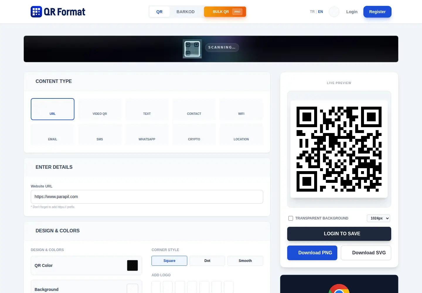 Screenshot of qrformat.com