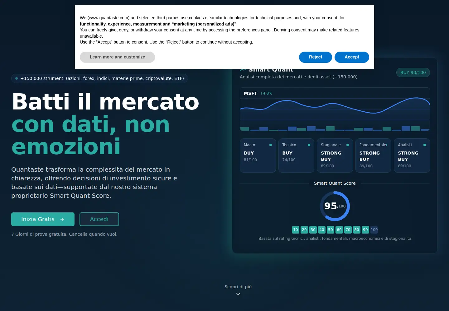 Screenshot of quantaste.com