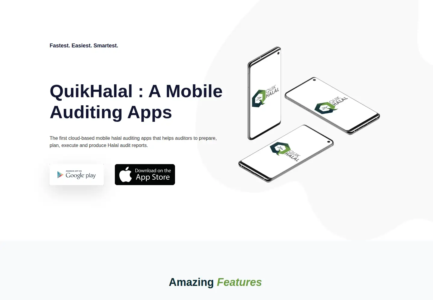 Screenshot of quikhalal.com