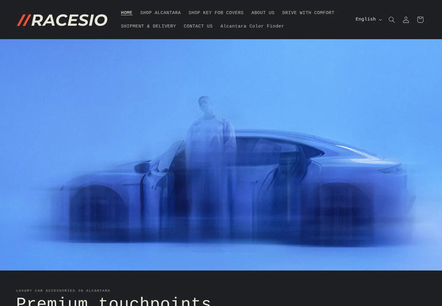 Captured homepage of racesio.com in the current scan