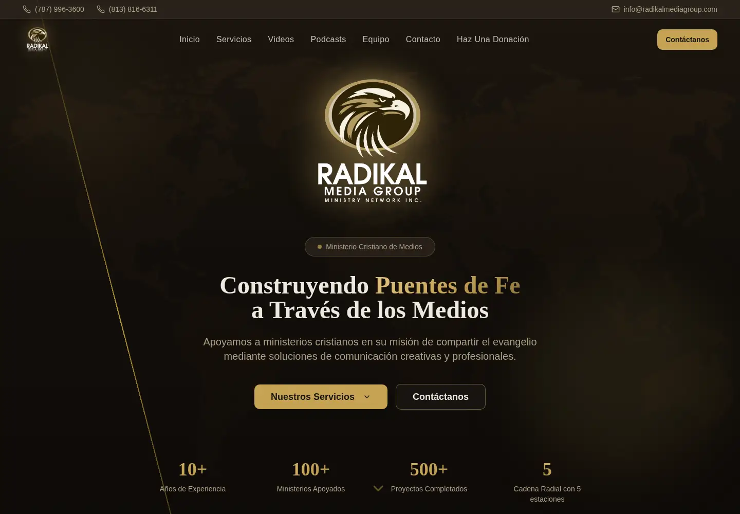 Captured homepage of radikalmediagroup.com in the current scan