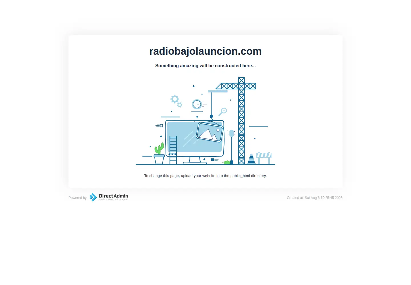 Captured homepage of radiobajolauncion.com in the current scan