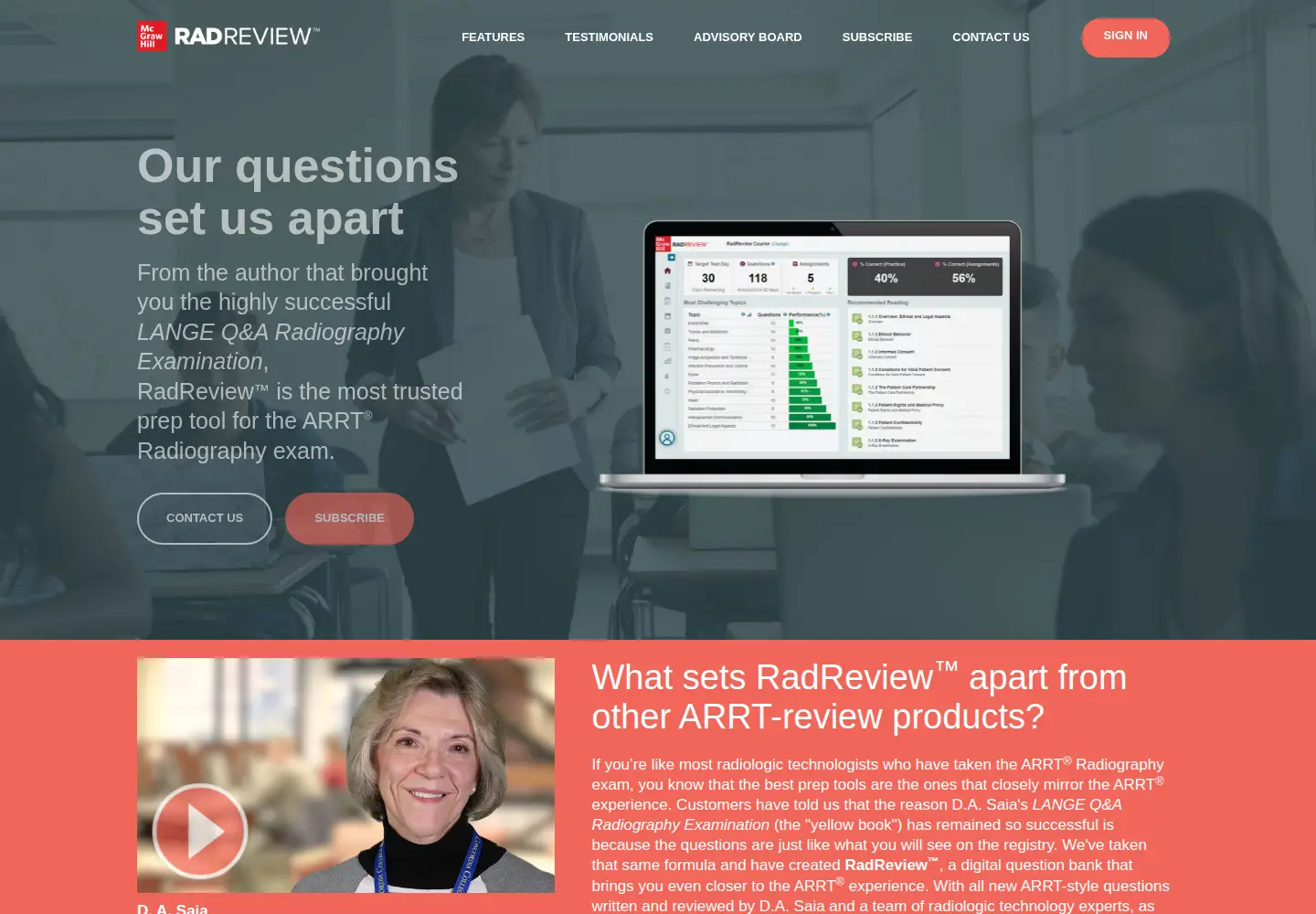 Screenshot of radreviewmhe.com