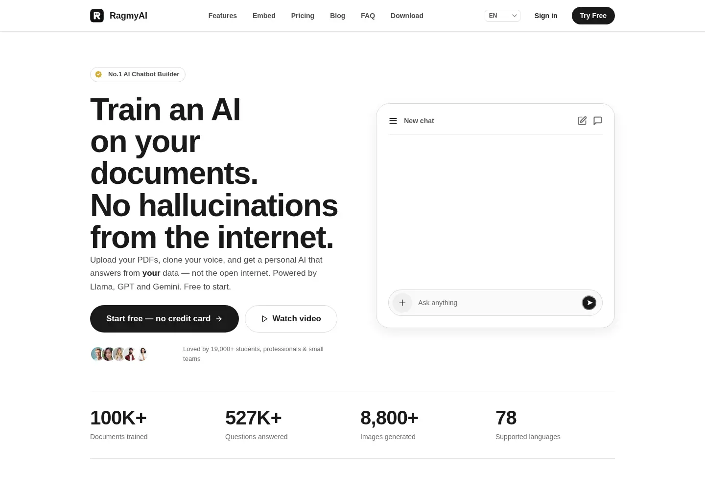 Screenshot of ragmyai.com