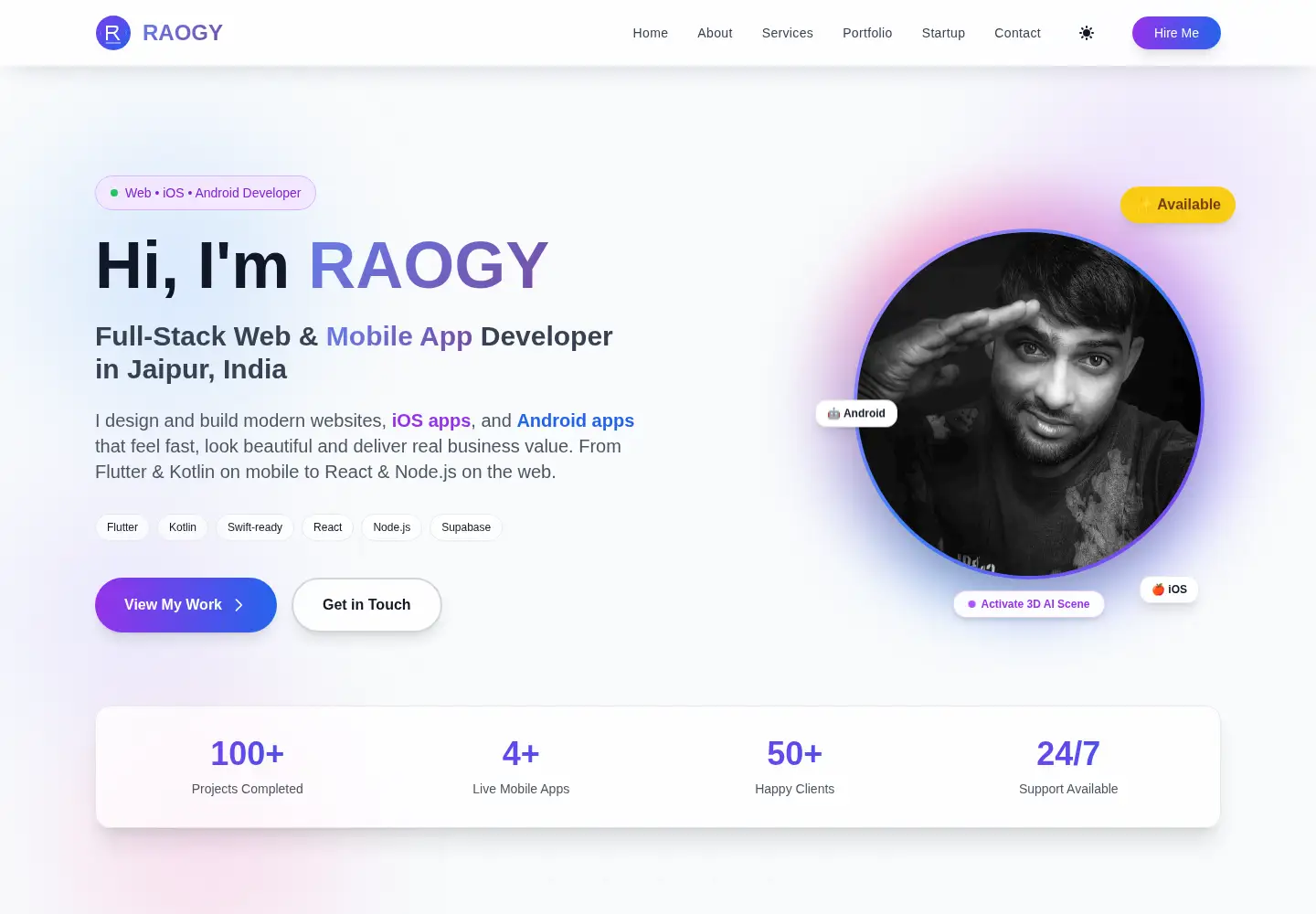 Captured homepage of raogy.com in the current scan