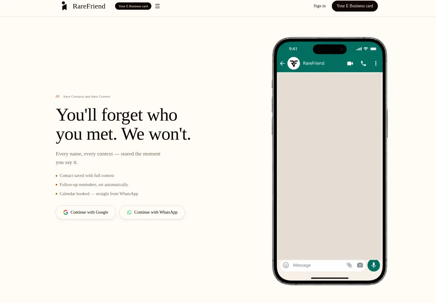 Screenshot of rarefriend.com