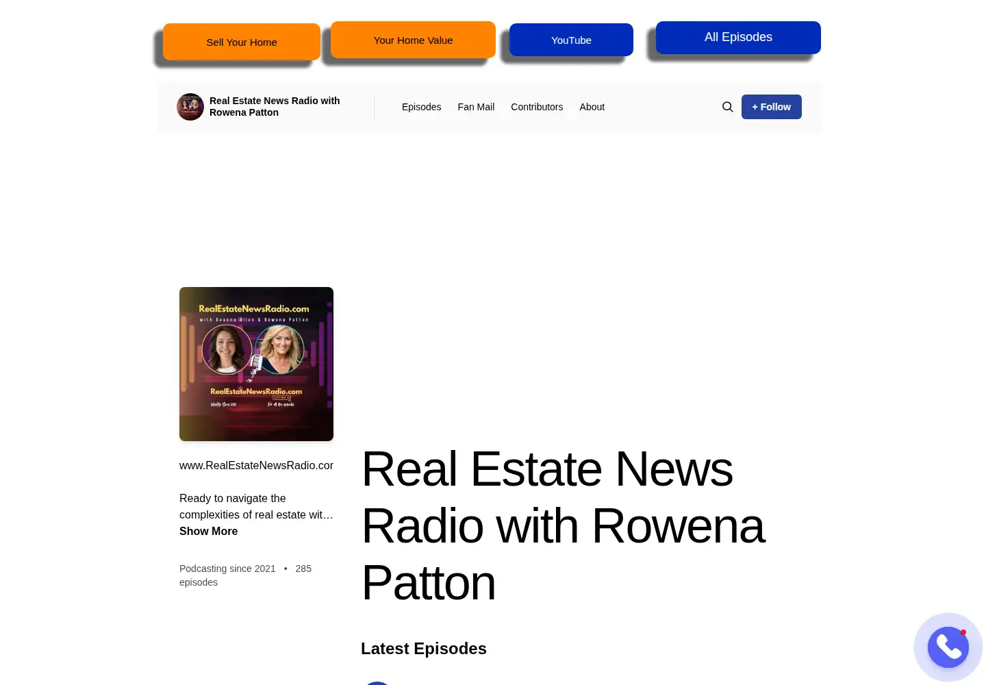 Screenshot of realestatenewsradio.com