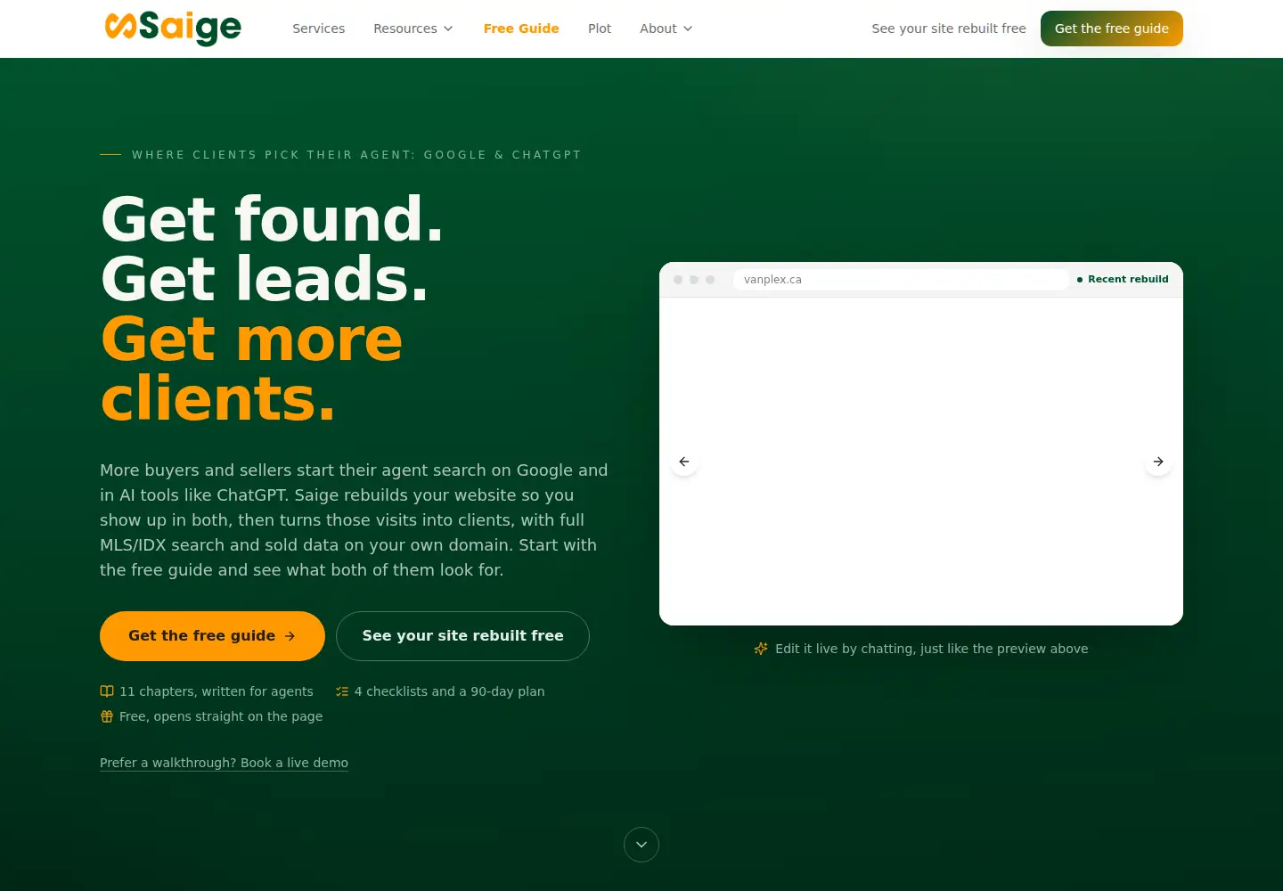Screenshot of realsaige.com