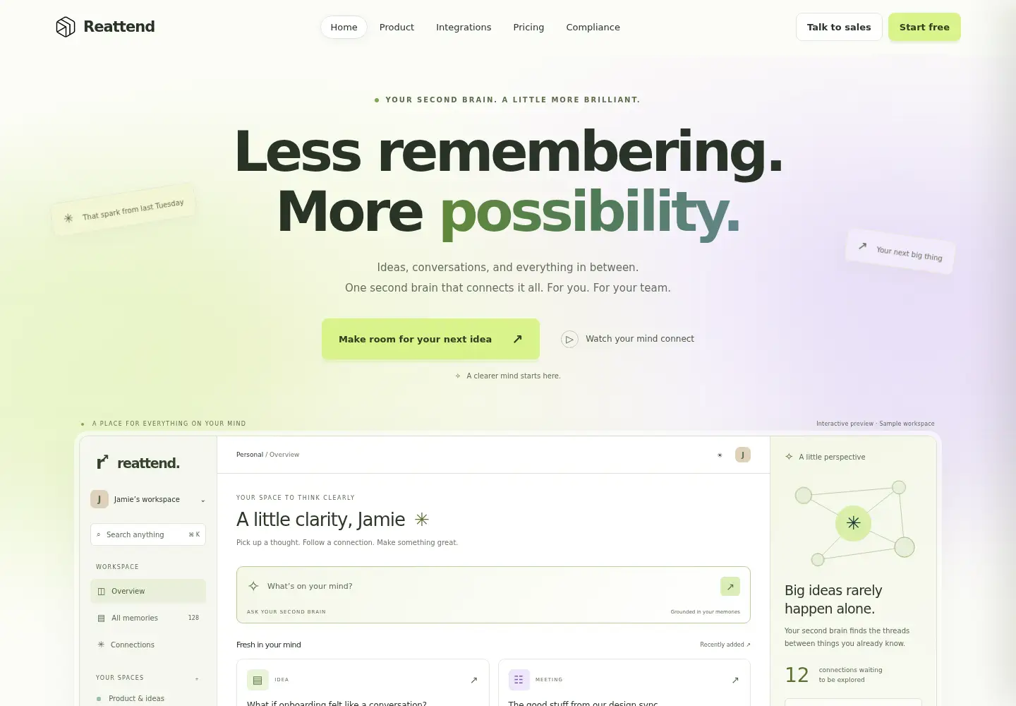 Screenshot of reattend.com