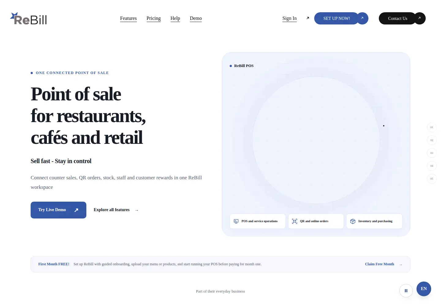 Captured homepage of rebill-pos.com in the current scan