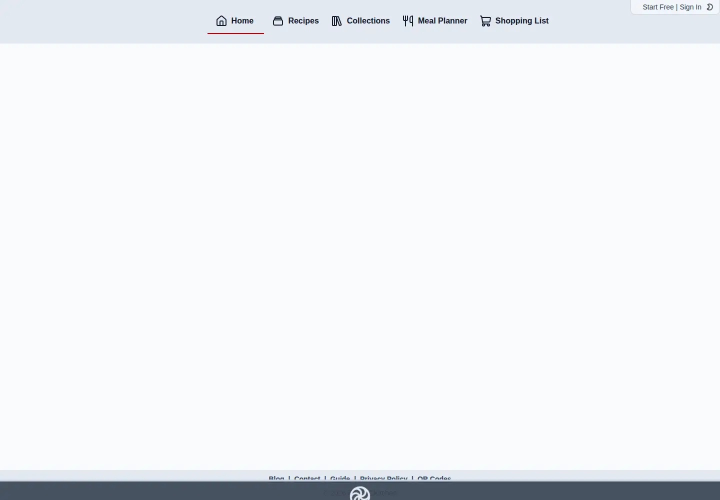 Screenshot of recipe2kitchen.com