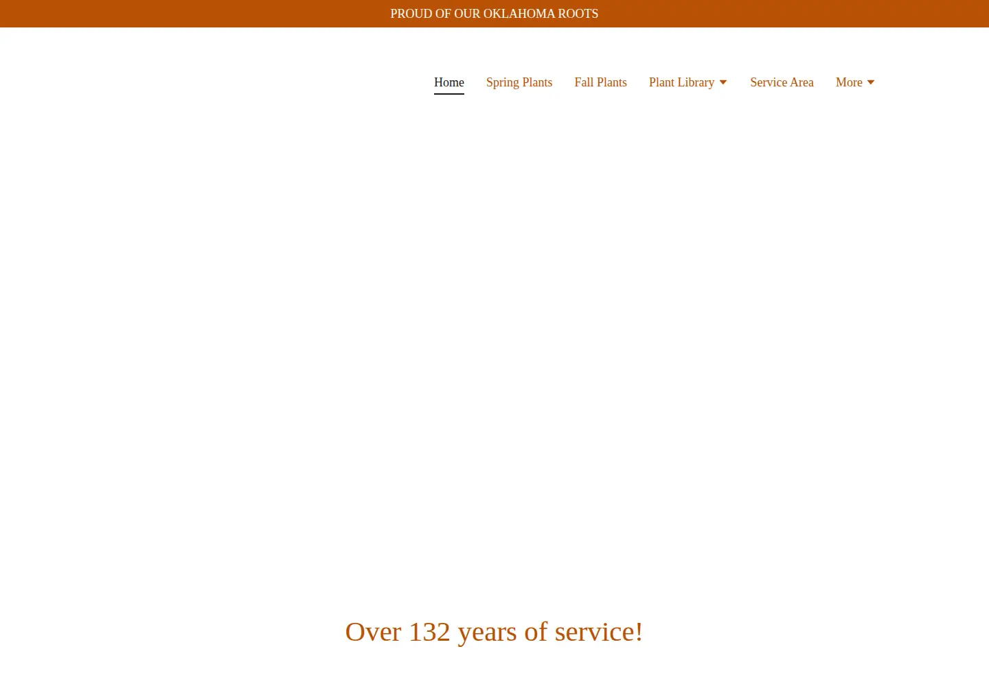 Captured homepage of reddirtplants.com in the current scan